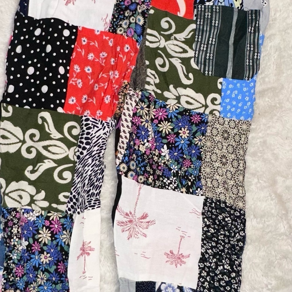 Patchwork Rayon Overalls Size Medium/Large See Me… - image 6